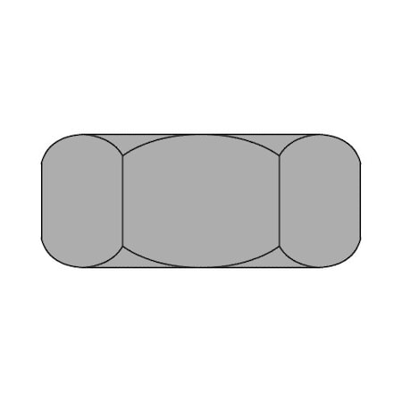 Hex Nut, 1/4-28, Steel, Grade 2, Plain, 7/32 In Ht, 6000 PK